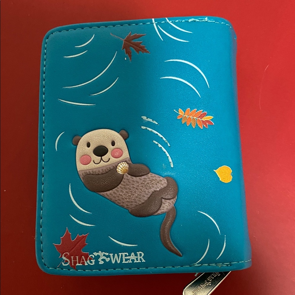 Shag Wear Cute Otter Blue Wallet, minimal wear - Picture 3 of 8